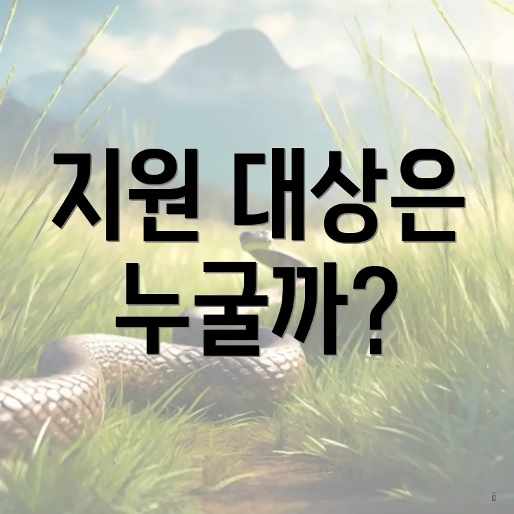 지원 대상은 누굴까?
