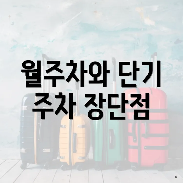월주차와 단기 주차 장단점