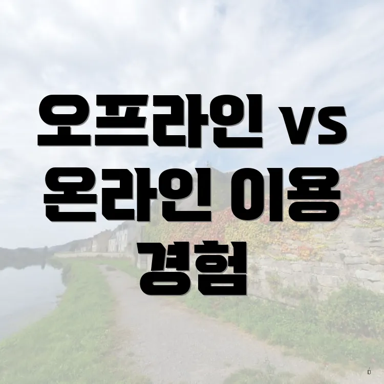 오프라인 vs 온라인 이용 경험