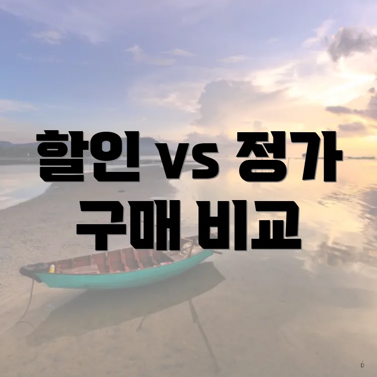 할인 vs 정가 구매 비교