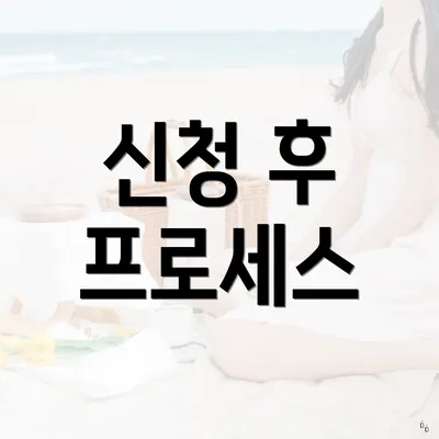 신청 후 프로세스