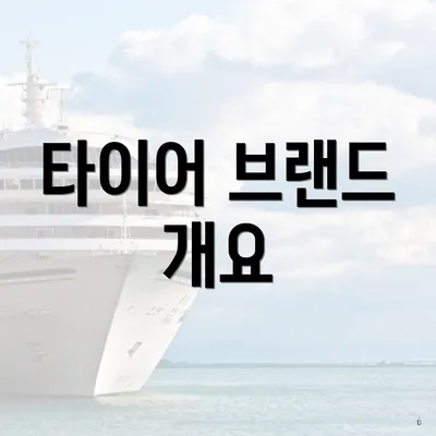 타이어 브랜드 개요