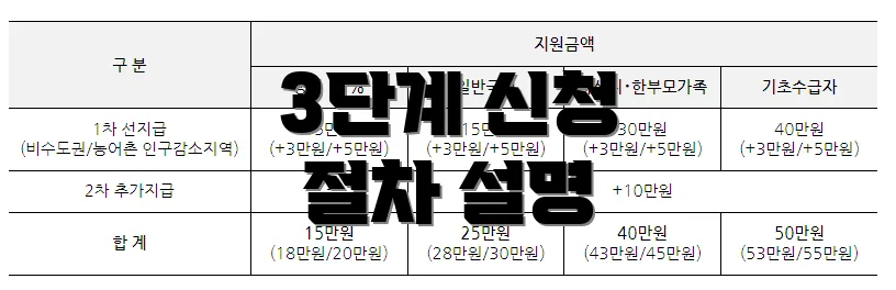 3단계 신청 절차 설명